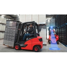 LED mėlyna taškinė lemputė, laidas 140cm