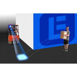 LED mėlyna taškinė lemputė, laidas 140cm