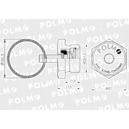 Oro bako išleidimo vožtuvas 22x1 5 polmo
