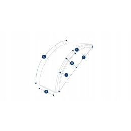 Universalus priekinis sparnas, rato arka, 410x1250 e6200