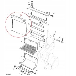 Peilio būgno lakštas john deere 6750 az52676