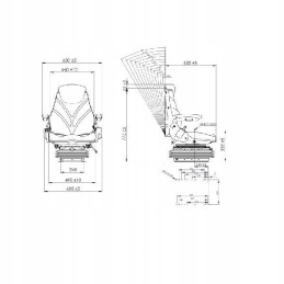 Pneumatinė sėdynė, vairuotojo sėdynė 55000