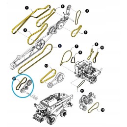 Variatoriaus pavaros diržas 87683178 new holland cx cnh