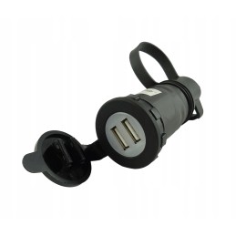 Adapteris nuo 3 kontaktų lizdo iki 2x dvigubo USB