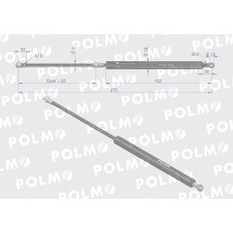 Durų pavara l max 280mm 3232937r1p korpusas ih masė