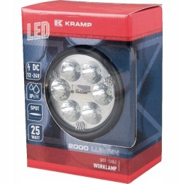 Halogeninė apvali darbo lempa LED 25w 2000lm 10 30