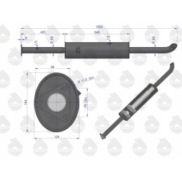 Emaliuotas duslintuvas c 385 1550mm originalus ursus