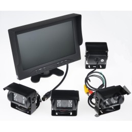 4x IR LCD atbulinės eigos kamera 9 traktorius kombainas