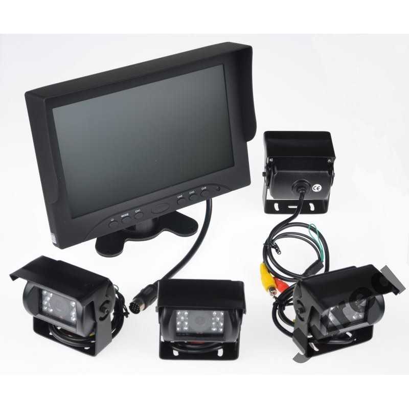 4x IR LCD atbulinės eigos kamera 9 traktorius kombainas