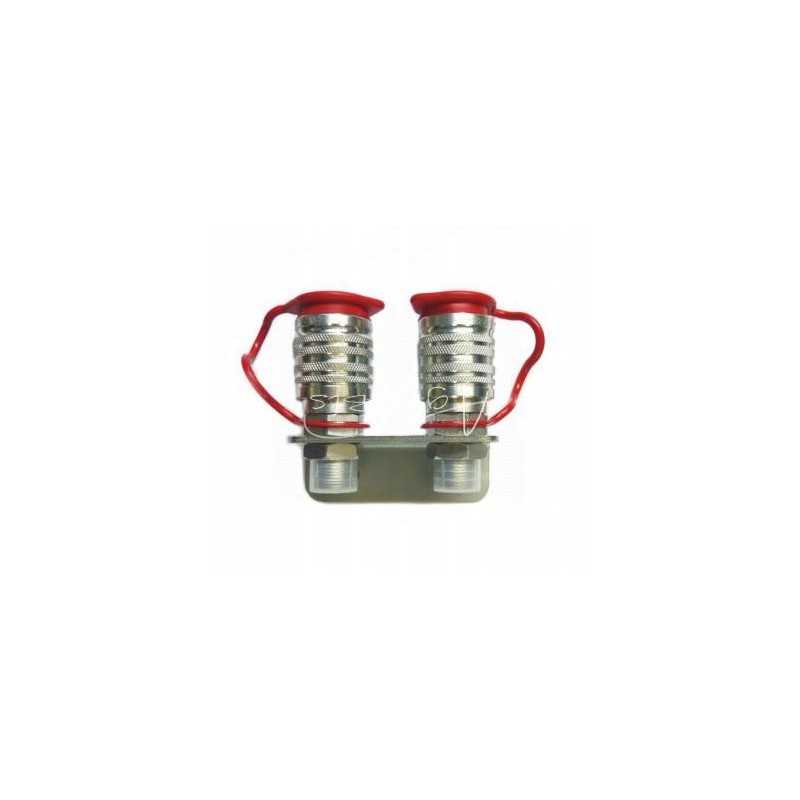 Plokštės komplektas su 2x M22 euro lizdo greitosiomis jungtimis