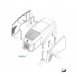 New Holland TD5 šoninis skydelis 84588735