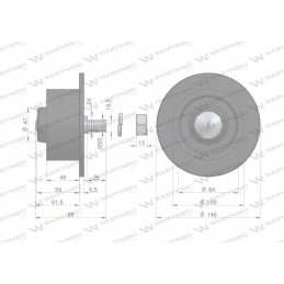 Atraminių ritinėlių komplektas, cinkuota ašis, lenkiški ann guoliai