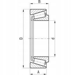 Poliruotas kūginis ritininis guolis 32307