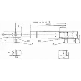 Dujinė spyruoklė l325 mm 350n stabilus ca510599