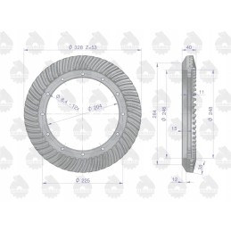 Pora atakuojančių ratų 46625070 zetor c 360 kniedės fi 8 dantukai