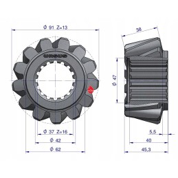 Pora Zetor C atakos ratų 360 kniedės fi8 originalus Ursus