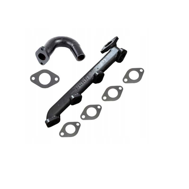 Išmetimo kolektorius c 360 su alkūne ir tarpikliais