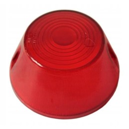 Žemas raudonas šviestuvo gaubtas, plastikinis