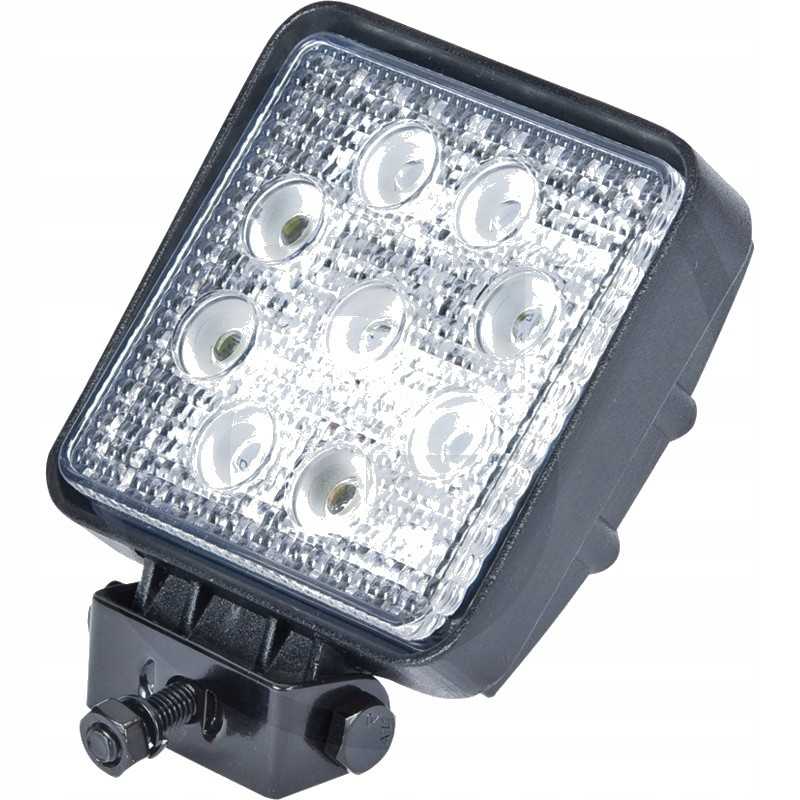 Priekinių žibintų LED darbo lempa 9 LED 2200 lm 27w