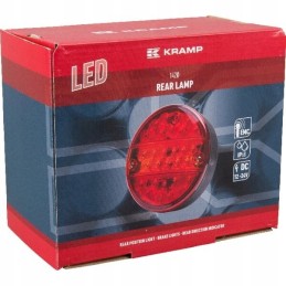 Apvalus LED galinis žibintas 12 24v Kramp