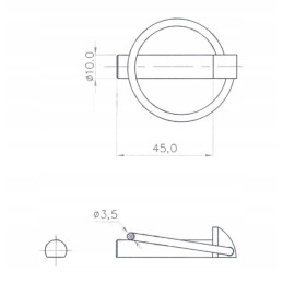 Sijos kaištis 10 mm kaištis 50 vnt