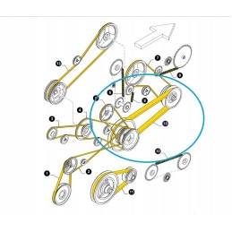 Dantytas kūlimo diržas new holland case 84817640 vartai