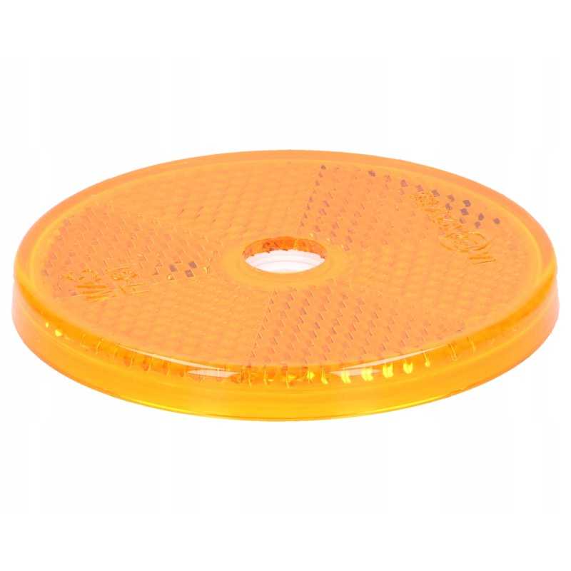 Oranžinis apvalus atšvaitas, prisukamas, 60mm