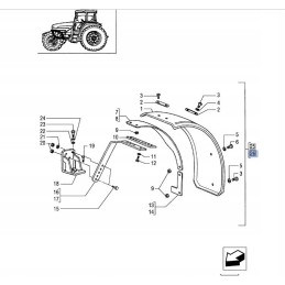Pilnas priekinis kairysis sparnas New Holland TD5 TD5