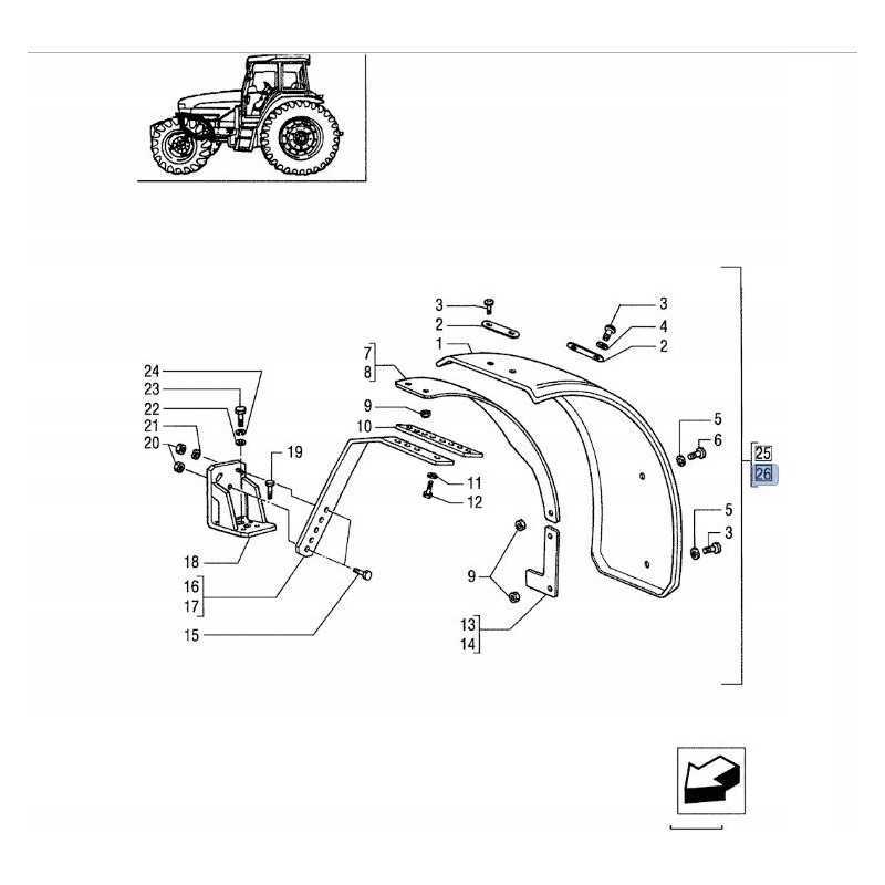 Pilnas priekinis kairysis sparnas New Holland TD5 TD5