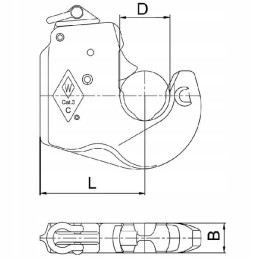 Apatinės trauklės sukabinimo kablys C1 tipas, 3l kategorija