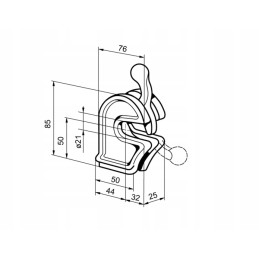 Svyruojantis savivarčio šoninis vyrių uždarymas, skersmuo 20