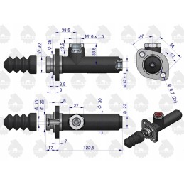 Trumpas pagrindinis stabdžių cilindras c 360 385 originalus ursus