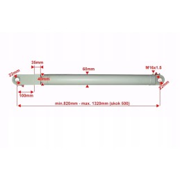 Antraštės kėlimo cilindras, vienos pusės ąsos skersmuo 2