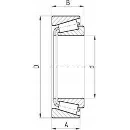 Kūginis ritininis guolis 40x80x19 7 mm flt