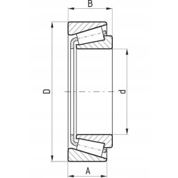 Kūginis ritininis guolis 40x80x19 7 mm flt