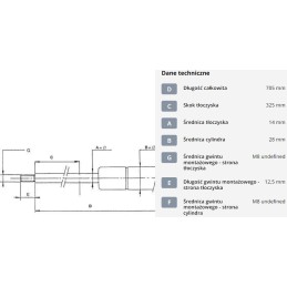 Dujinė spyruoklė l705 mm 1500n stabilus CA084175