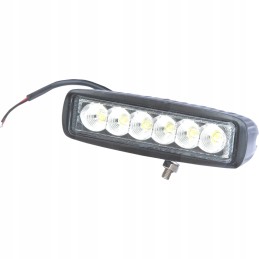 Stačiakampė LED darbo lempa 18W 6LED