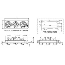 Mechaninis oro kondicionavimo ir šildymo valdymo pultas