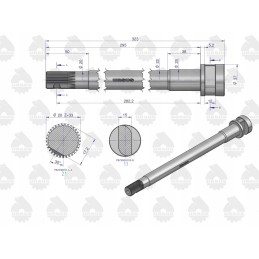 Stabdžių velenas kairysis c 330 originalus ursus 50019110