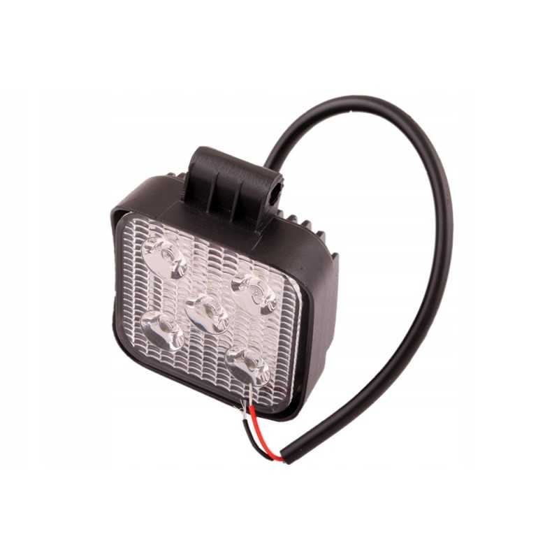 Mini kvadratinė darbo lempa 15w 5 LED glanz