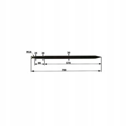 Tiesus krautuvas 700mm m16x1 5 c 330 c 360