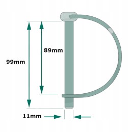 Vamzdžio kaiščio tvirtinimas 11mm, ilgis 99mm