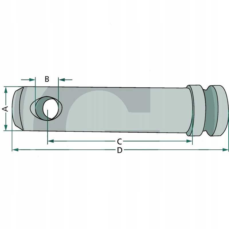Prikabinimo kaištis fi 25 142 mm