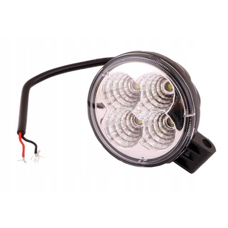 Mini apvali darbinė lempa 12w 4 LED glanz