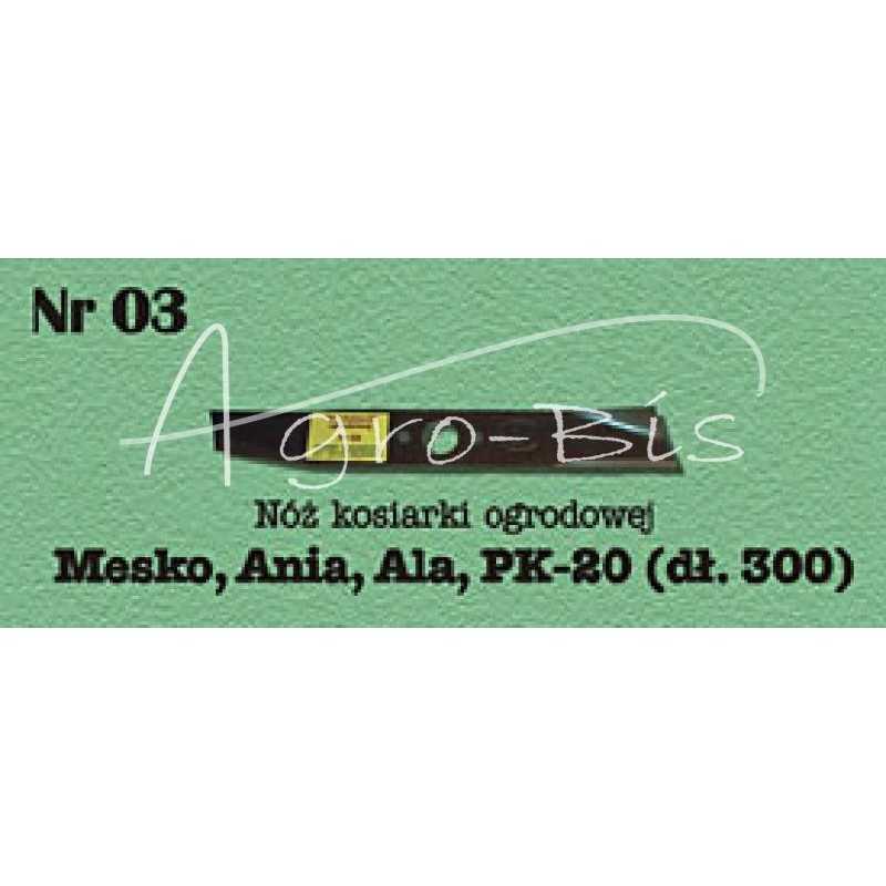 Sodo vejapjovės peilis 3300 mm