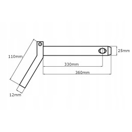 Smeigtukas su rankena 25 x 330 mm
