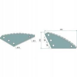 Strautmann padavimo vagono peilis 8mm 527527104