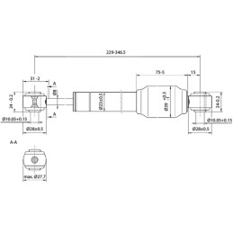 Dujinė spyruoklė L348 5 mm stabilus CA000213