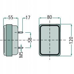 Galinis kombinuotas žibintas 4552sd 997131051