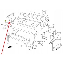650849 0 nuožulniojo konvejerio šoninis dangtis, dešinė